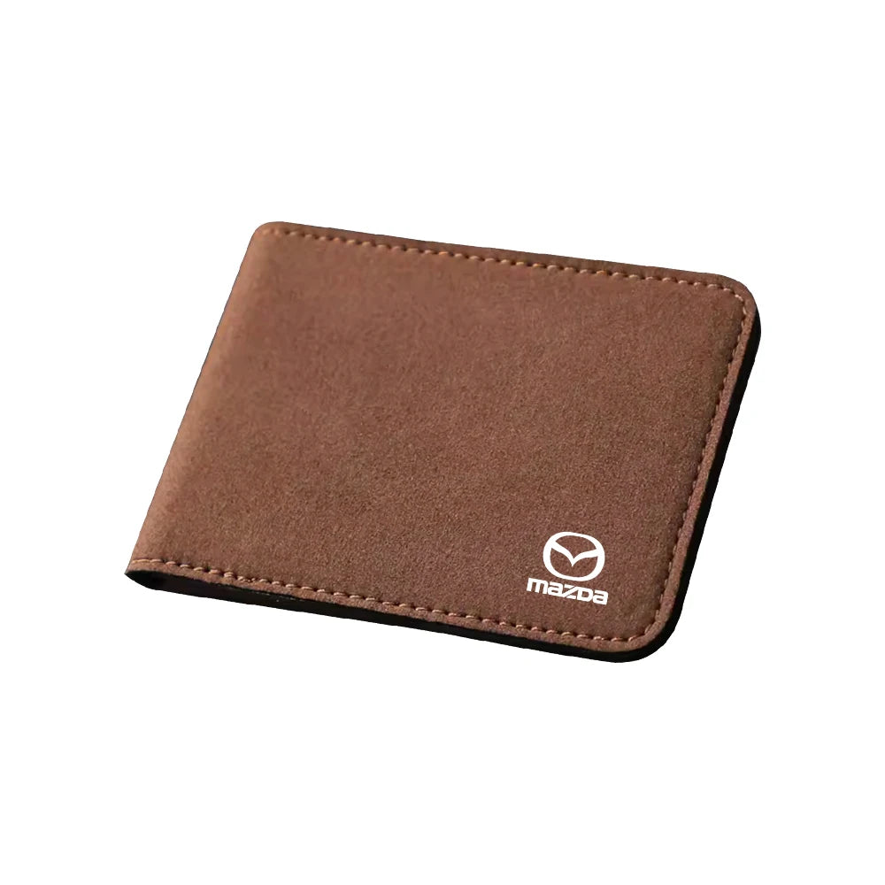 Porte-carte gris vert rouge carte grise permis badge logo Mazda édition premium - Mazdrive