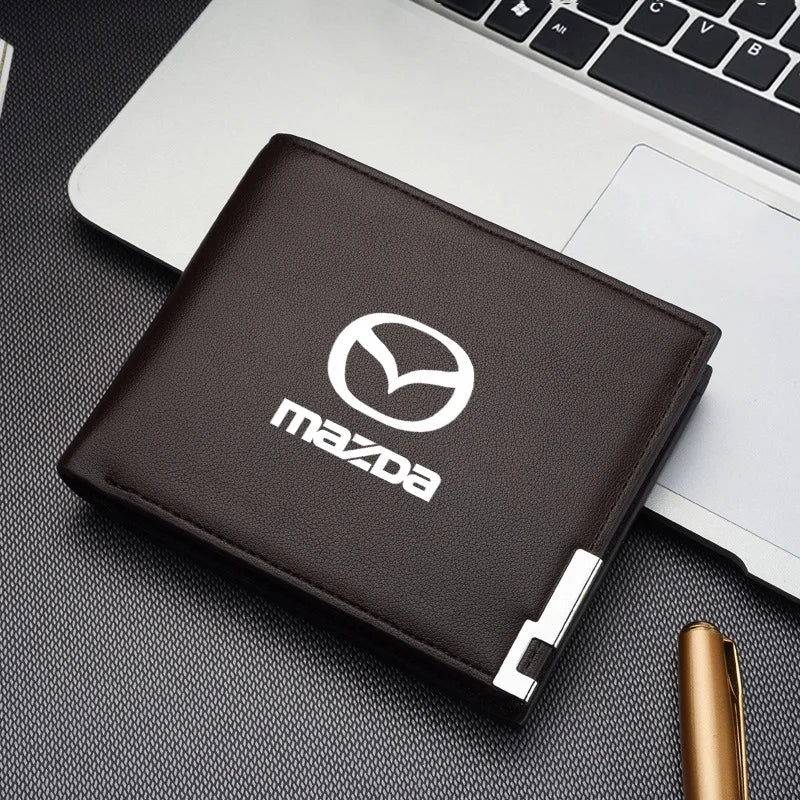 Porte-carte similicuir noir logo Mazda carte grise permis badge tous modèles - Mazdrive