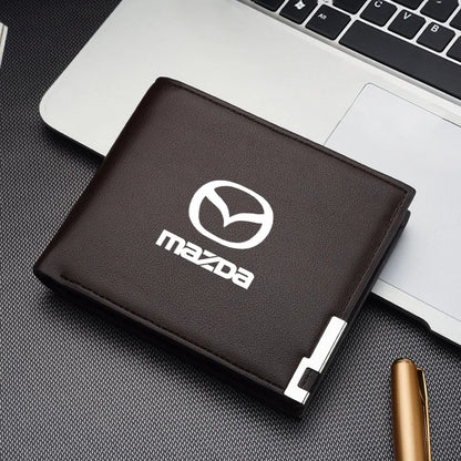 Porte-carte similicuir noir logo Mazda carte grise permis badge tous modèles - Mazdrive