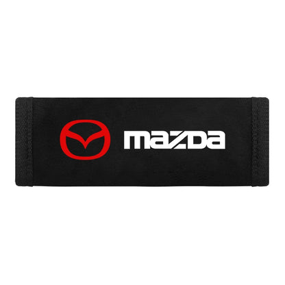 Protège-poignées plafond coton noir logo Mazda tous modèles maintien passager - Mazdrive