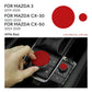 Protection garniture bouton central multimédia suédine rouge noir Mazda 3 CX-30 2019-2025 - Mazdrive