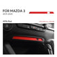 Protection garniture panneau USB console centrale suédine rouge Mazda 3 CX-30 2019-2025 - Mazdrive