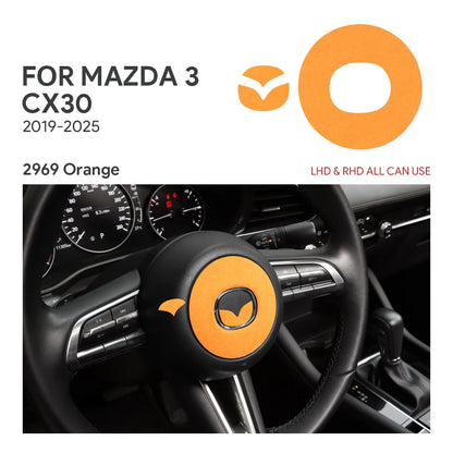 Protection garniture volant suédine rouge noir Mazda 3 CX-30 2019-2025 anti-rayures - Mazdrive