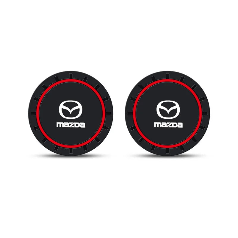 Non-slip silicone coaster for cup holder or water bottle - Mazda Edition