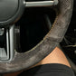 Suede steering wheel cover to sew