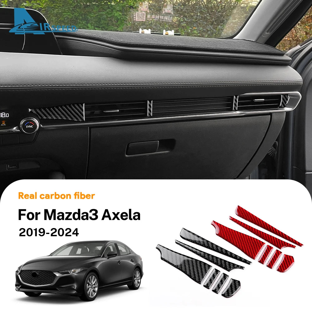 Autocollant fibre de carbone pour console centrale – Mazda 3 BP