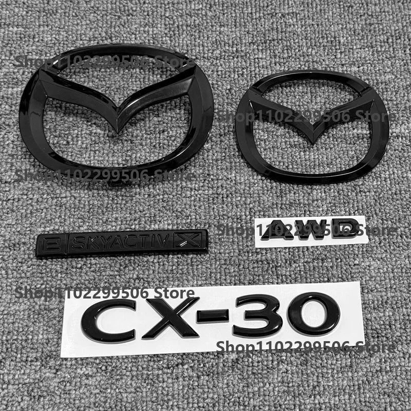 Kit Logos & Lettrages Noirs Blackout – Mazda CX-30