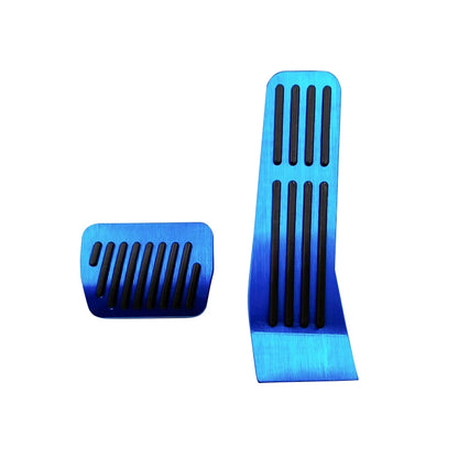 Aluminum brake, accelerator and footrest pedal covers for automatic transmission