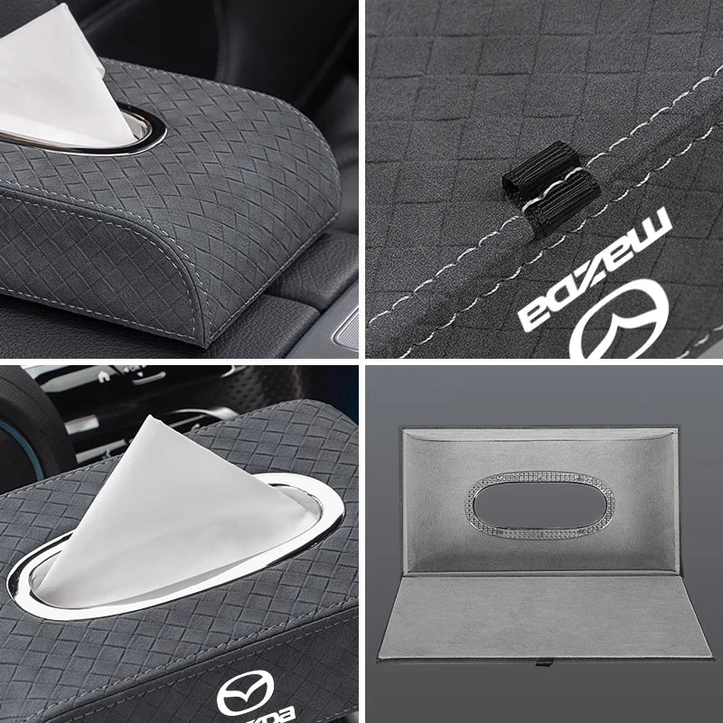 Boîte à Mouchoirs en Cuir Premium - Mazda