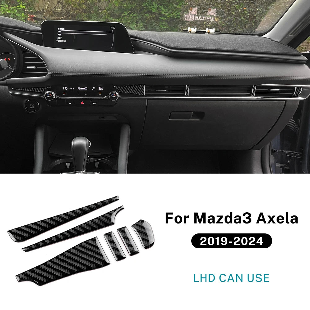 Autocollant fibre de carbone pour console centrale – Mazda 3 BP – photo 9