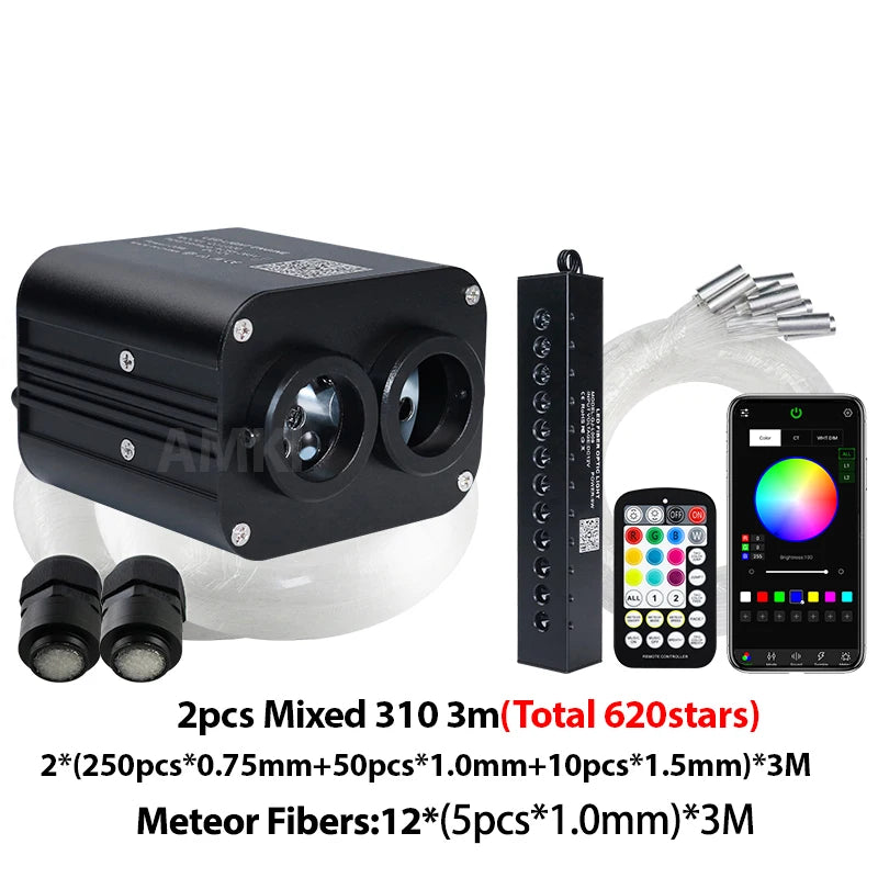 Kit Ciel Étoilé à Fibre Optique avec Effet Météore pour Plafond – Mazda