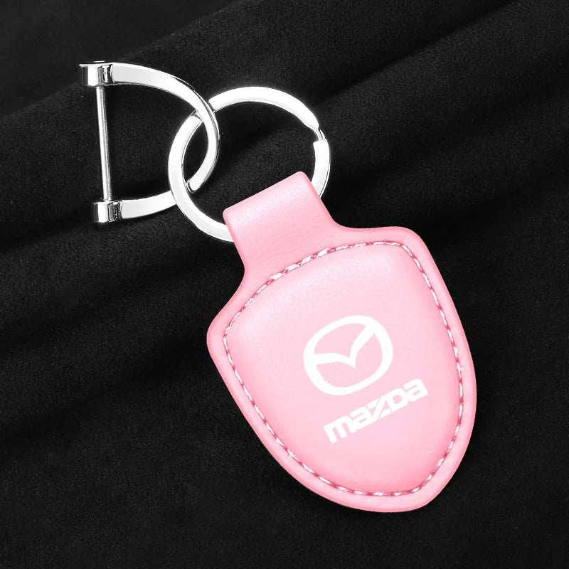 Leather keychain with emblem - Mazda Edition