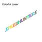 Bandeau de pare-brise Speedhunters en vinyle – Laser multicolore