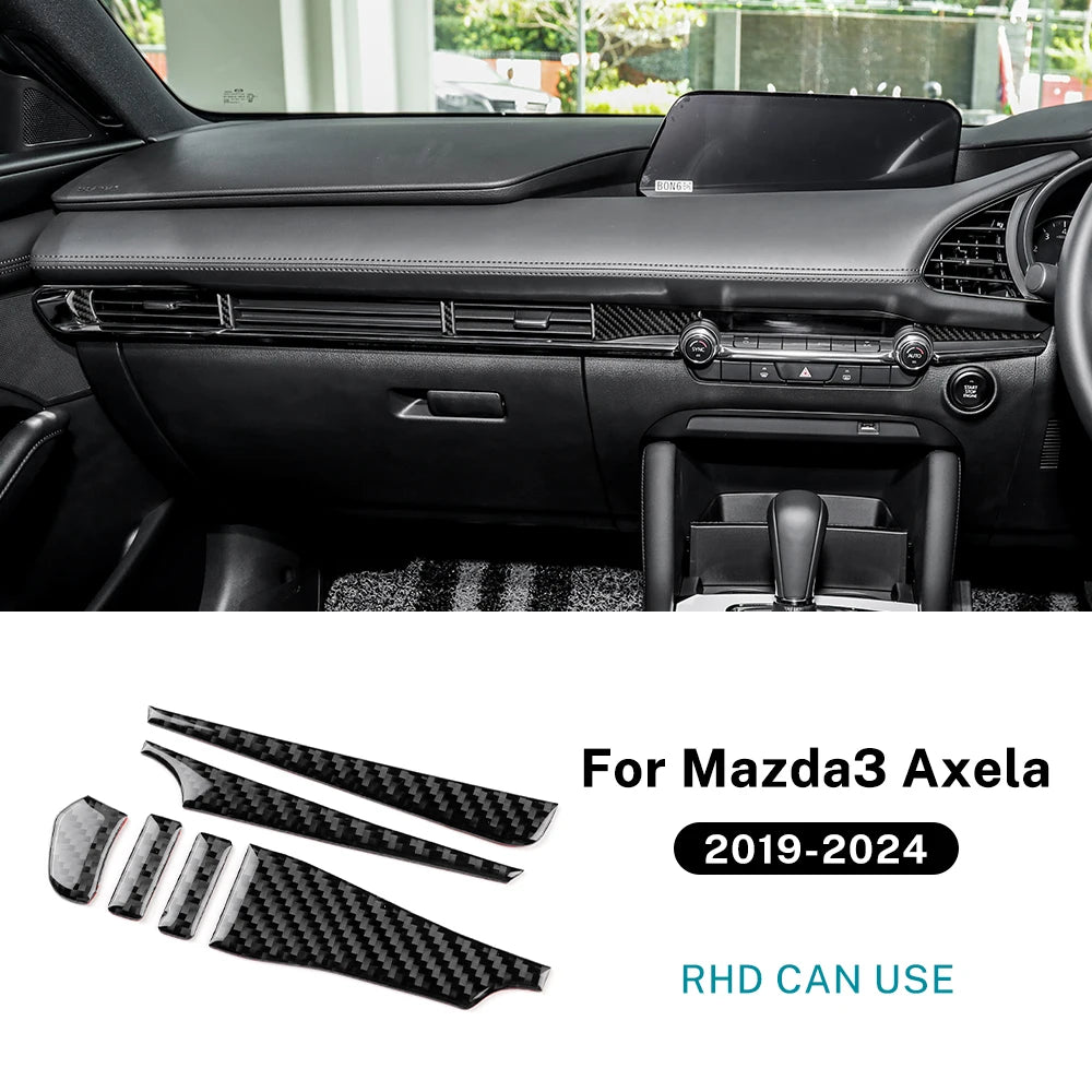 Autocollant fibre de carbone pour console centrale – Mazda 3 BP – photo 8