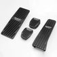 Aluminum brake, accelerator and footrest pedal covers for manual and automatic transmission