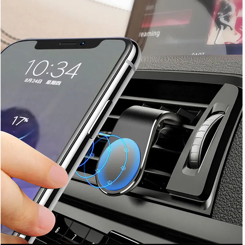 Magnetic phone holder for air vent