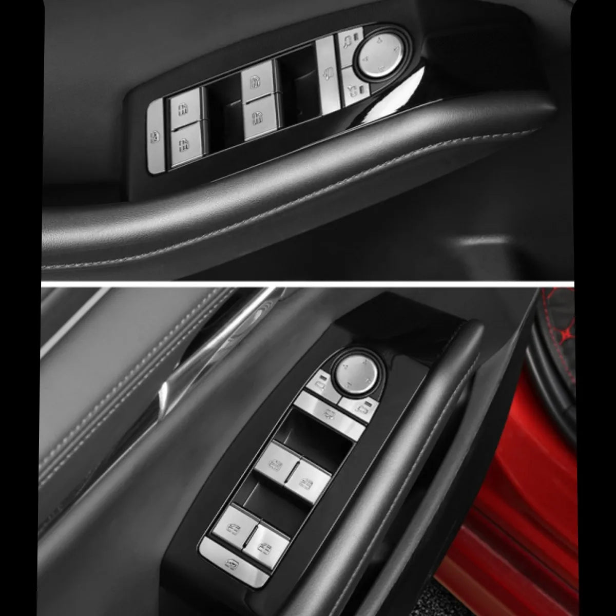 Aluminum Window Regulator Button Covers - Premium Interior Trim Kit