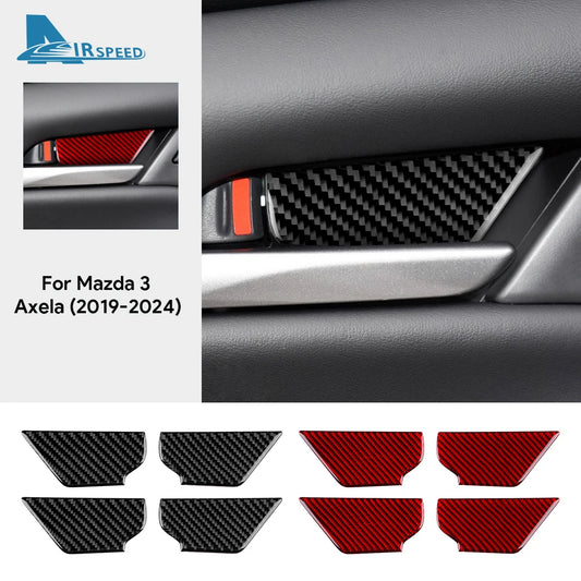 Autocollants fibre de carbone pour cuvettes de poignées de portes intérieures – Mazda 3 BP & CX-30