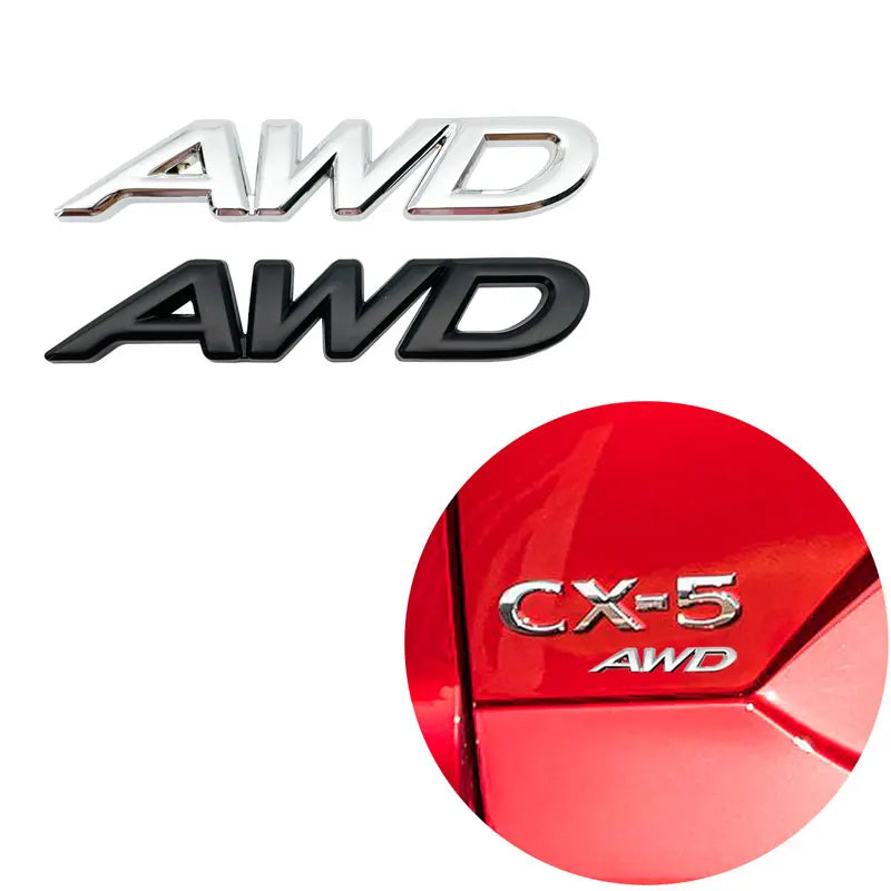 Emblèmes Métalliques 3D Premium AWD / 2.0 / 2.5 / MS – Mazda