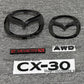 Kit Logos & Lettrages Noirs Blackout – Mazda CX-30