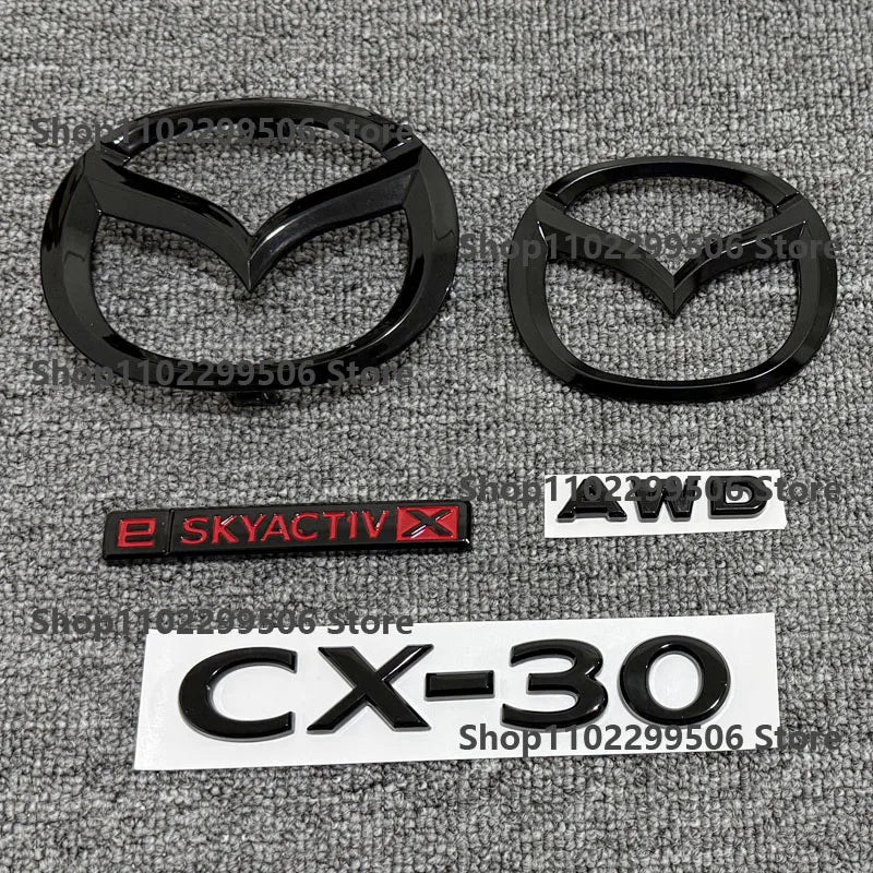 Kit Logos & Lettrages Noirs Blackout – Mazda CX-30