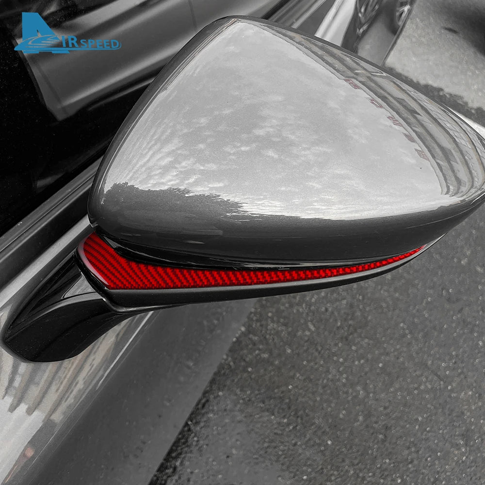 Baguettes de rétroviseurs extérieurs en fibre de carbone autocollantes – Mazda 3 BP – photo 3