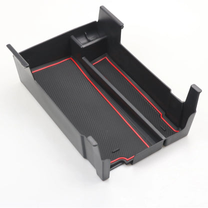 Center armrest organizer with deep non-slip mat
