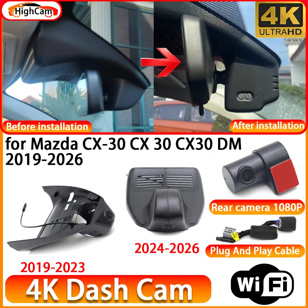 Dashcam 4K Intégrée Type Origine WiFi – Mazda CX-30