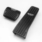 Aluminum brake, accelerator and footrest pedal covers for manual and automatic transmission