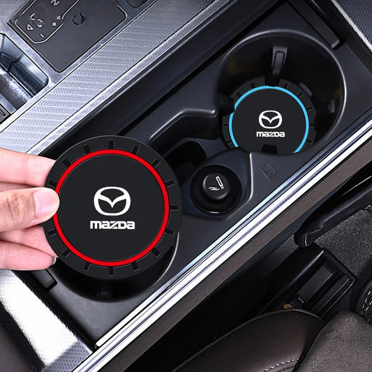 Non-slip silicone coaster for cup holder or water bottle - Mazda Edition