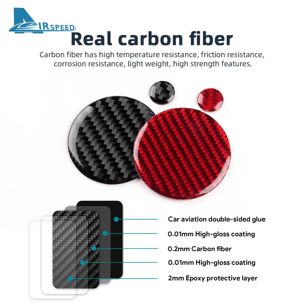 Autocollants fibre de carbone pour molette de commande centrale – Mazda 3 BP & CX-30 – photo 6