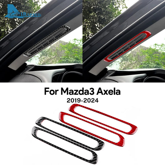 Autocollant fibre de carbone pour sortie d'air de montant A – Mazda 3 BP