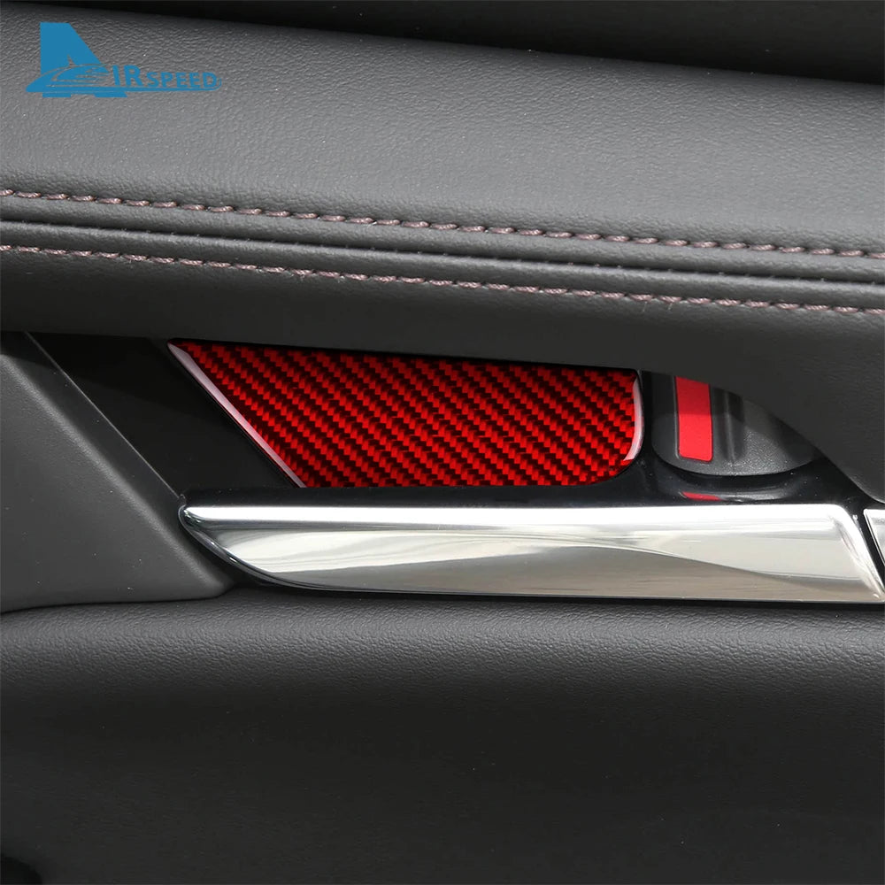 Autocollants fibre de carbone pour cuvettes de poignées de portes intérieures – Mazda 3 BP & CX-30 – photo 2