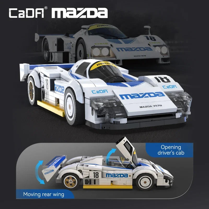 Voiture d'Endurance Mazda en Briques – Kit CaDA 242 Pièces