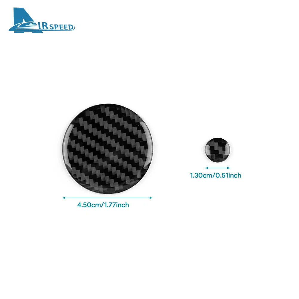 Autocollants fibre de carbone pour molette de commande centrale – Mazda 3 BP & CX-30 – photo 5