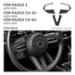 Suede steering wheel button trim protection