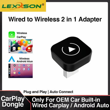 Adaptateur CarPlay & Android Auto Sans Fil 2 en 1 – Mazda