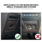 Suede driver's storage box panel trim protection