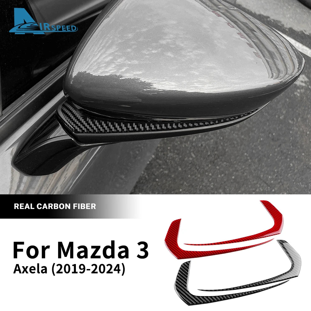 Baguettes de rétroviseurs extérieurs en fibre de carbone autocollantes – Mazda 3 BP