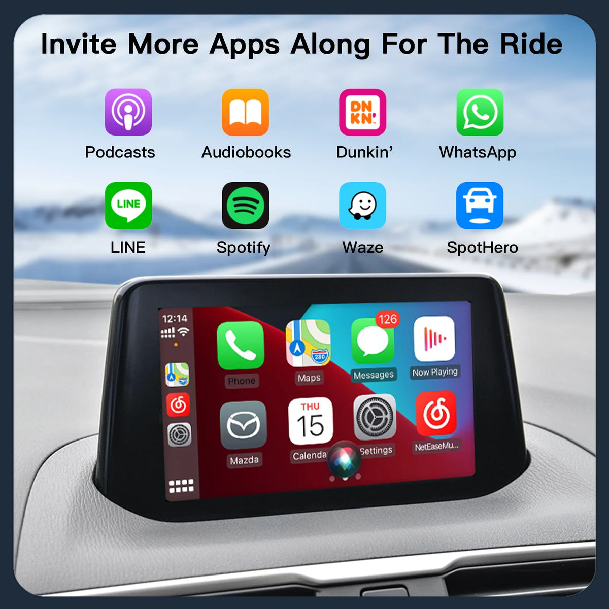 Kit CarPlay & Android Auto avec Hub USB Type Origine – Mazda Connect
