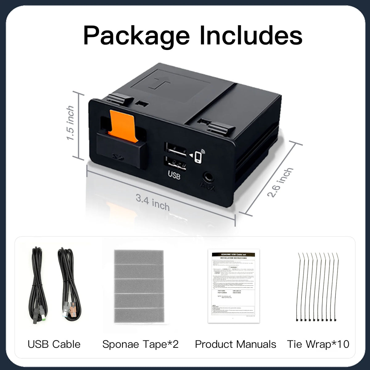 Kit CarPlay & Android Auto avec Hub USB Type Origine – Mazda Connect