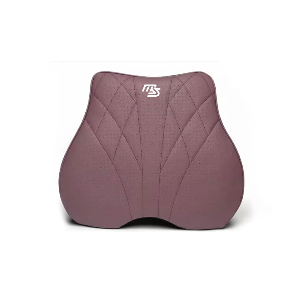 Coussin d'Assise, Appui-Tête & Soutien Lombaire en Cuir Nappa & Mousse à Mémoire