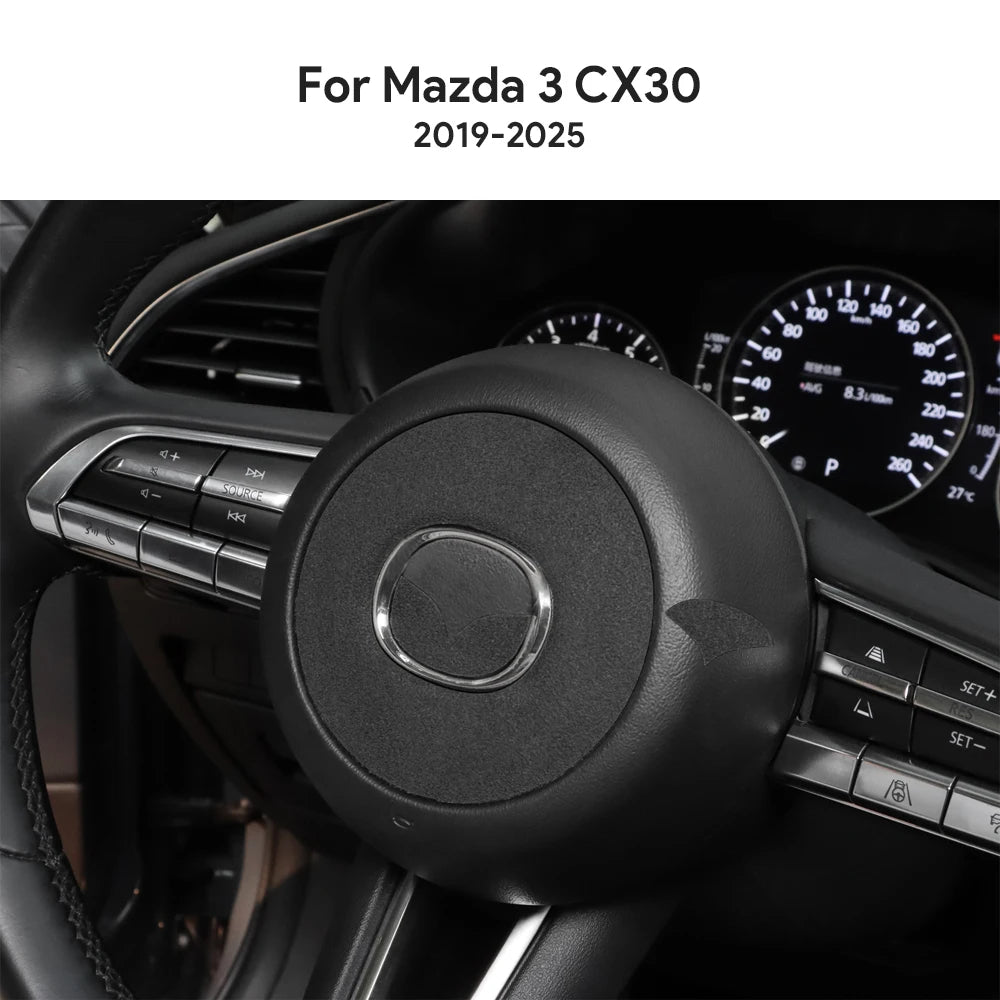 Suede steering wheel trim protection