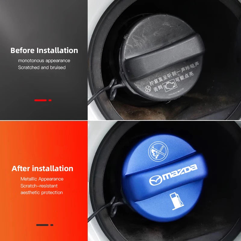 Cache de Bouchon de Réservoir en Aluminium – Édition Mazda