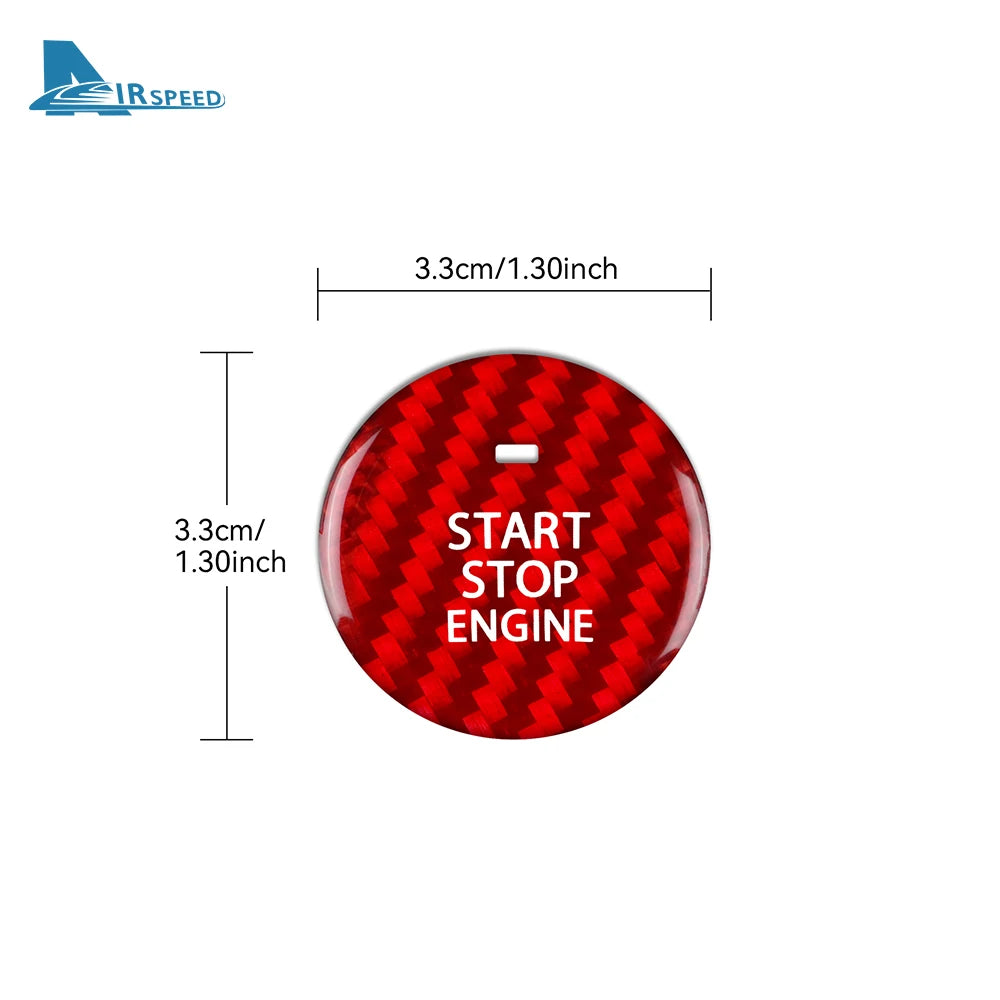 Cache de bouton Start/Stop rigide en vraie fibre de carbone – Mazda 3 BP & CX-30 – photo 6