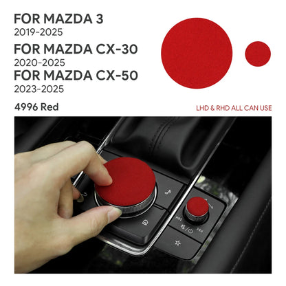 Suede central multimedia button trim protection