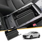 Center armrest organizer with deep non-slip mat