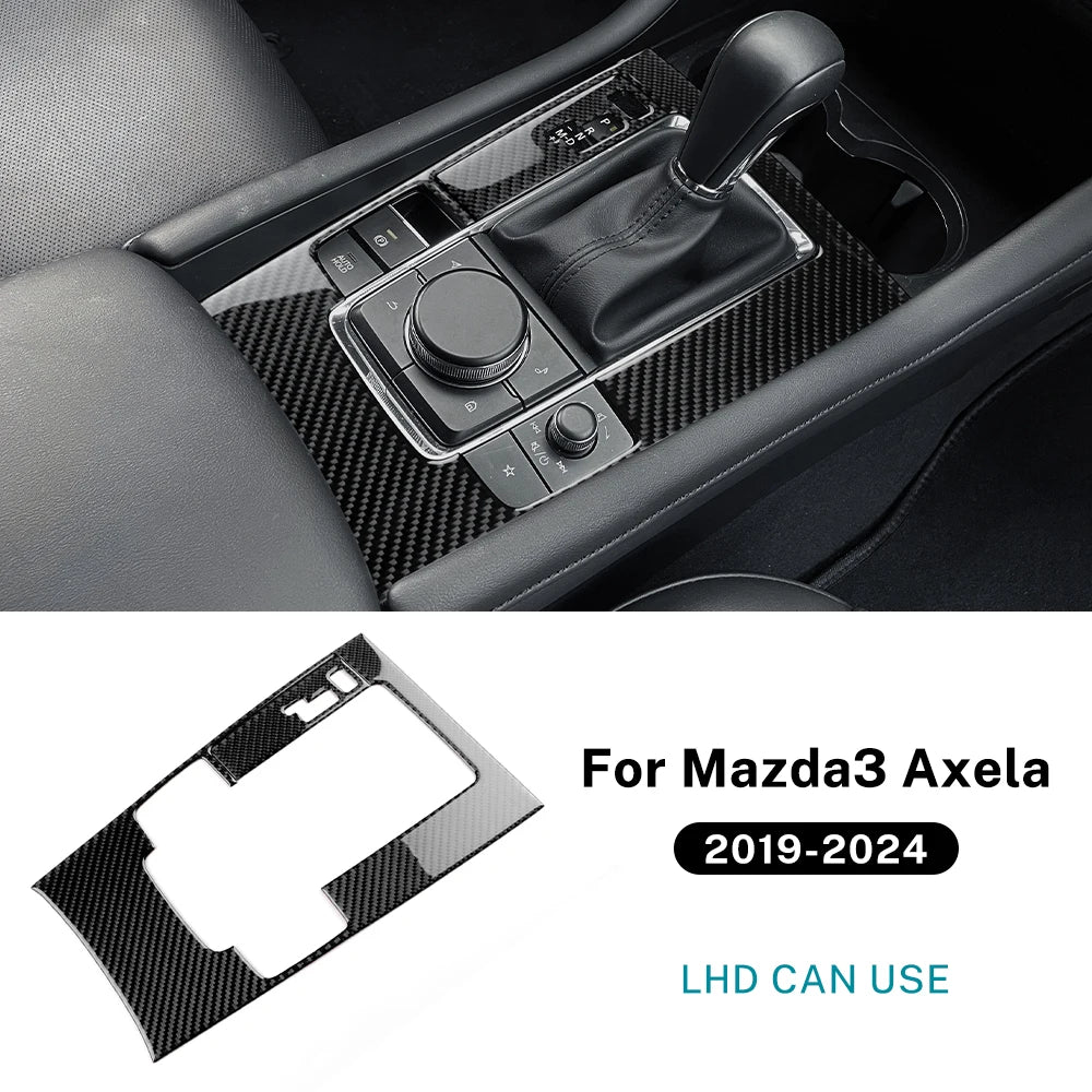 Autocollant fibre de carbone pour console de levier de vitesse – Mazda 3 BP (manuelle & automatique) – photo 11