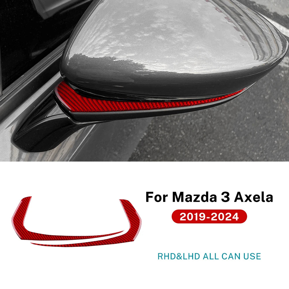Baguettes de rétroviseurs extérieurs en fibre de carbone autocollantes – Mazda 3 BP – photo 8