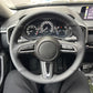 Microfiber leather steering wheel cover to sew